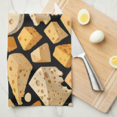 Cheese Pieces With Natural Holes Cute Pattern  Theedoek (Quarter Fold)