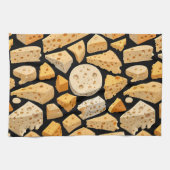 Cheese Pieces With Natural Holes Cute Pattern Theedoek (Horizontaal)