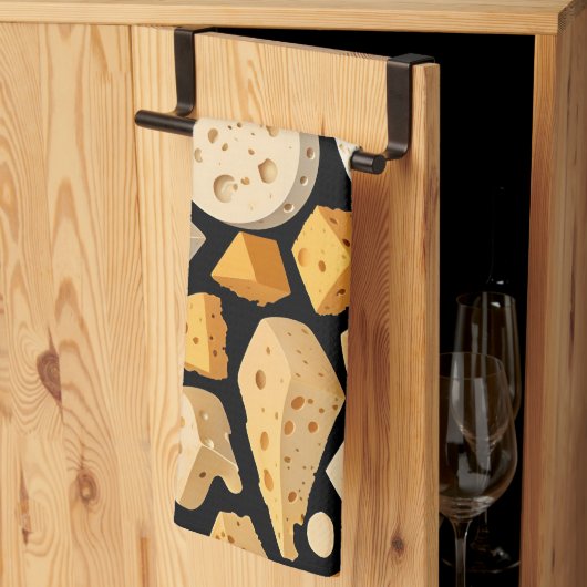 Cheese Pieces With Natural Holes Cute Pattern Theedoek (Derde Gevouwen)