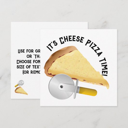 Cheese Pizza Day Kaart (Voorkant / Achterkant)
