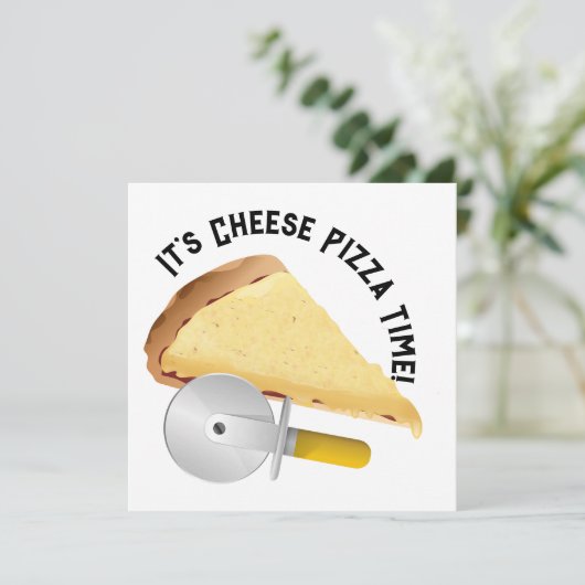 Cheese Pizza Day Kaart (Staand voorkant)
