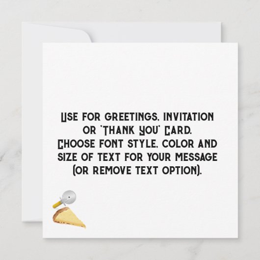 Cheese Pizza Day Kaart (Achterkant)