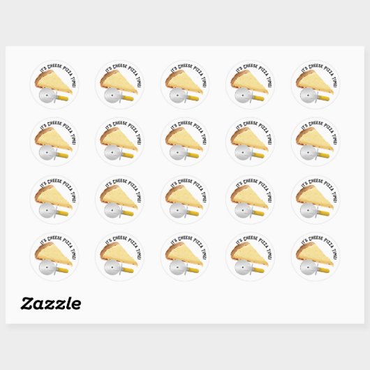 Cheese Pizza Day Ronde Sticker (Vel)