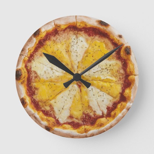 Cheese Pizza Ronde Klok (Voorkant)