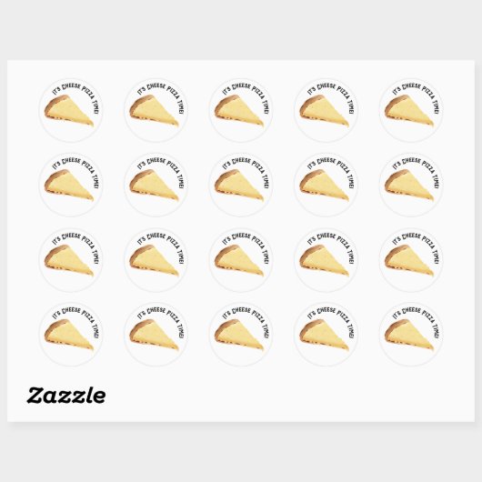 Cheese Pizza Ronde Sticker (Vel)