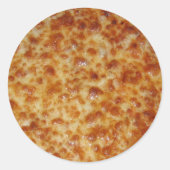 Cheese Pizza Ronde Sticker (Voorkant)