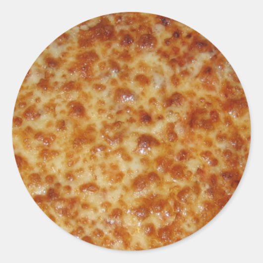 Cheese Pizza Ronde Sticker (Voorkant)