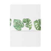 Cheese Plant Leaf Invitation Belly Band Uitnodigingen Wikkel (Achterkant Voorbeeld)