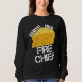 Cheese Pun Gratest Ever Fire Chief  Firefighting H Trui (Voorkant)