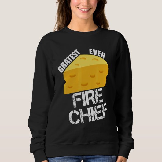 Cheese Pun Gratest Ever Fire Chief  Firefighting H Trui (Voorkant)