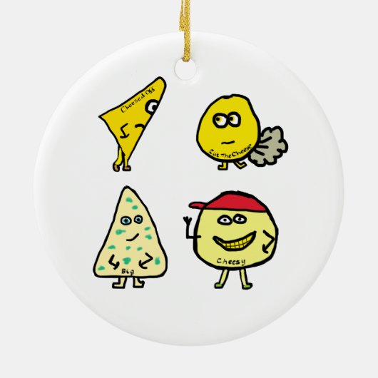 Cheese Puns Keramisch Ornament (Achterkant)