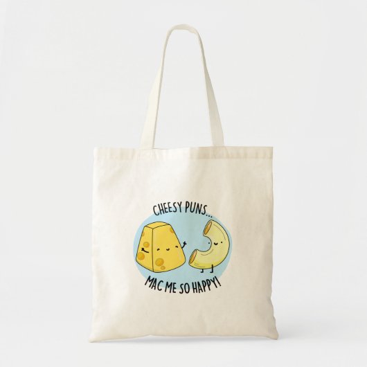 Cheese Puns Mac Ik ben zo blij dat grappny Mac op  Tote Bag (Voorkant)