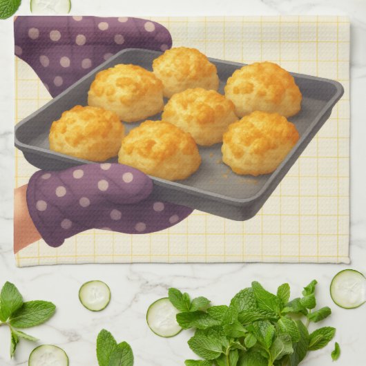 Cheese Scone Time — Kitchen Tea Towel Theedoek (Gevouwen)