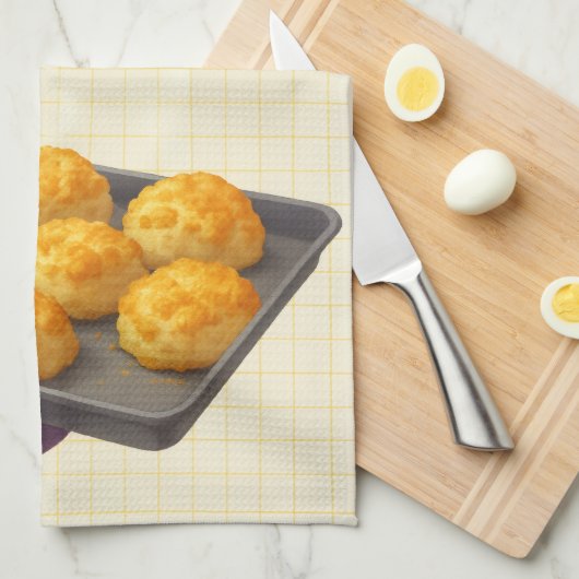 Cheese Scone Time — Kitchen Tea Towel Theedoek (Quarter Fold)