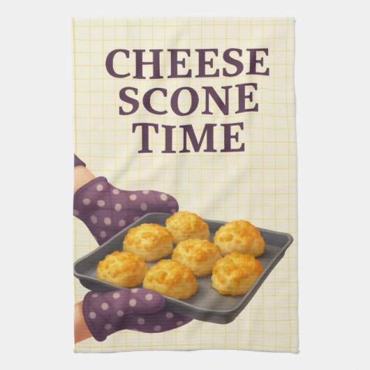 Cheese Scone Time — Kitchen Tea Towel Theedoek (Verticaal)
