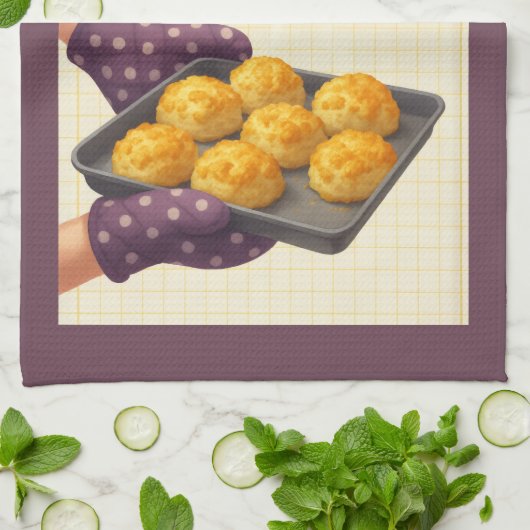 Cheese Scone Time — Kitchen Tea Towel Theedoek (Gevouwen)