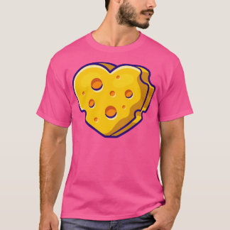 Cheese Shape Love Cartoon T-shirt
