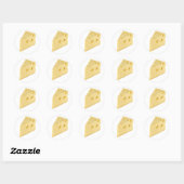 Cheese Slice Ronde Sticker (Vel)