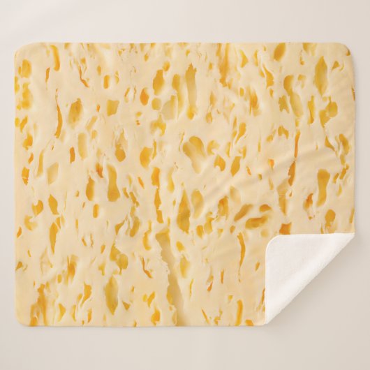 Cheese texture with holes sherpa deken (Voorkant (horizontaal))