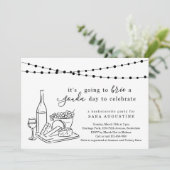 Cheese Theme Bachelorette Party Invitation Kaart (Staand voorkant)