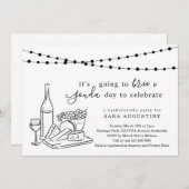 Cheese Theme Bachelorette Party Invitation Kaart (Voorkant / Achterkant)