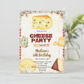 Cheese theme party invitation kaart (Staand voorkant)