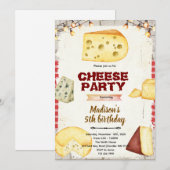 Cheese theme party invitation kaart (Voorkant / Achterkant)