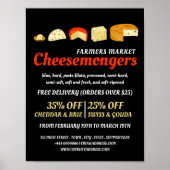 Cheese Variety, Cheesemonger Adverteren Poster (Voorkant)