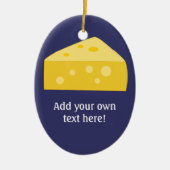 Cheese Wedge-afbeelding om te personaliseren Keramisch Ornament (Voorkant)