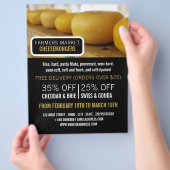 Cheese Wheels, Cheesemonger Adverteren Flyer (Hand)