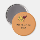 Cheese & Wine party magneet graphics door Josie To (Voorkant / Achterkant)