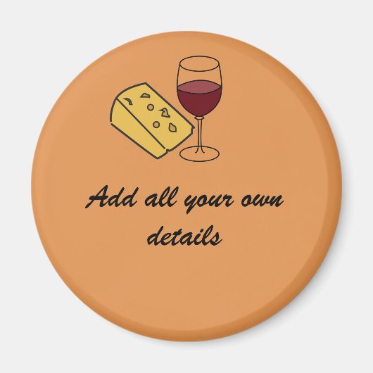 Cheese & Wine party magneet graphics door Josie To (Voorkant)
