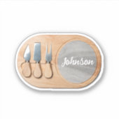 Cheeseboard Aangepaste Charcuterie Gepersonaliseer Sticker (Voorkant)