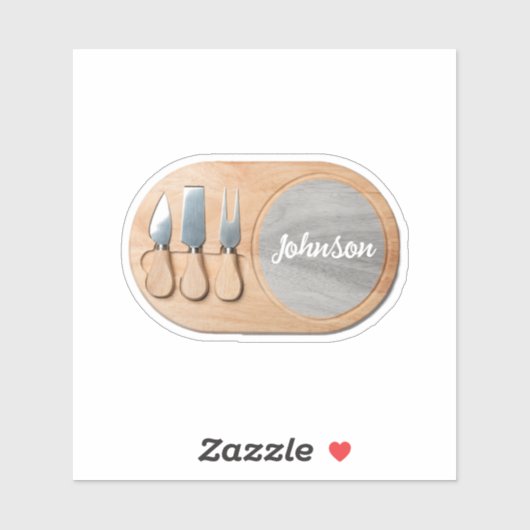 Cheeseboard Aangepaste Charcuterie Gepersonaliseer Sticker (Vel)