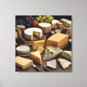Cheeseboard Stilleven - Ingewikkeld Canvas Print (Voorkant)