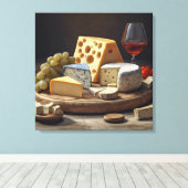 Cheeseboard Stilleven - Ingewikkeld Canvas Print (Insitu (Houten vloer))