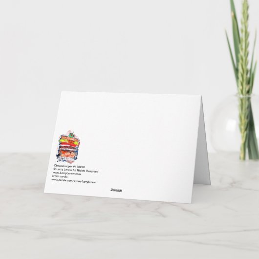 Cheeseburger #170229 bedankkaart (Achterkant)