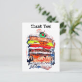 Cheeseburger #170229 briefkaart (Staand voorkant)