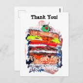 Cheeseburger #170229 briefkaart (Voorkant / Achterkant)