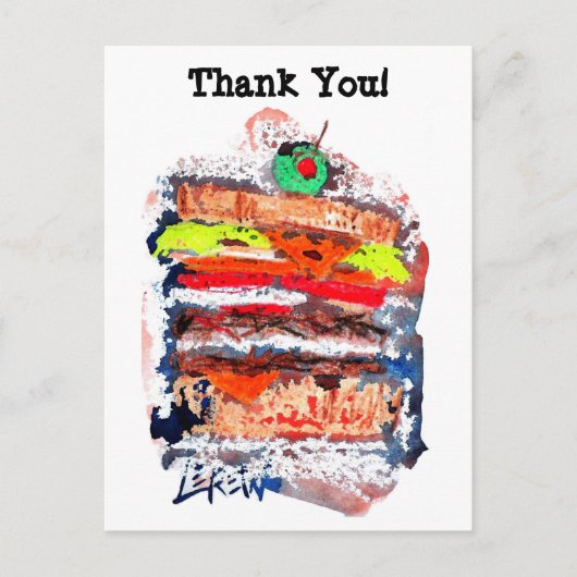 Cheeseburger #170229 briefkaart (Voorkant)