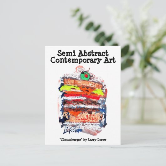 Cheeseburger #170229 briefkaart (Staand voorkant)