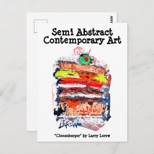 Cheeseburger #170229 briefkaart (Voorkant / Achterkant)