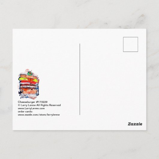Cheeseburger #170229 briefkaart (Achterkant)