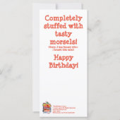 Cheeseburger #170229 Funny Birthday Card met vers Kaart (Achterkant)