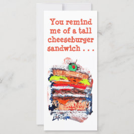 Cheeseburger #170229 Funny Birthday Card met vers Kaart