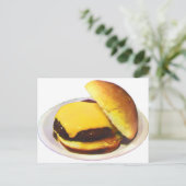 Cheeseburger 1955 briefkaart (Staand voorkant)