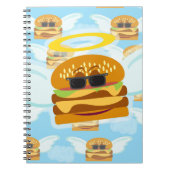 Cheeseburger Angel Fun Cartoon Pattern Notitieboek (Voorkant)