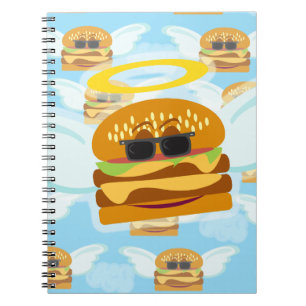 Cheeseburger Angel Fun Cartoon Pattern Notitieboek