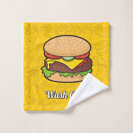 Cheeseburger Bad Handdoek (Wasdoekje)