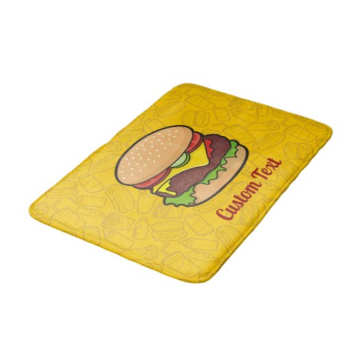 Cheeseburger Bathroom Mat (Gekanteld)